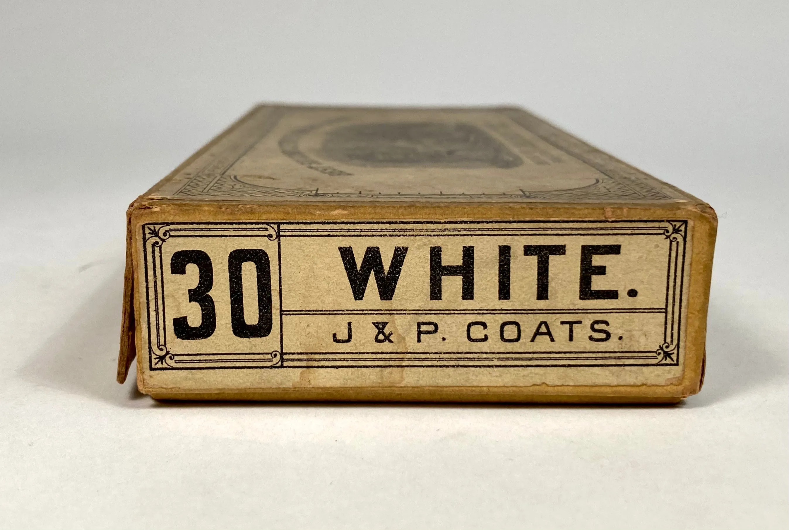 1880's Antique Victorian J.&P. COATS Spool Cotton Box, EMPTY, Vintage Notion