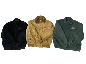 90 Vintage Suede Bomber Jackets Mixed - 14 Pcs