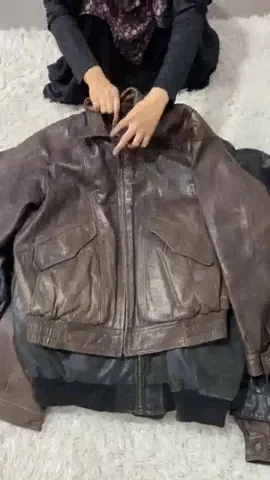 90s Vintage Leather Bomber Jackets Mixed - 09 Pcs