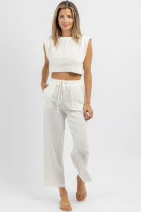 ACT NEUTRAL WHITE PANT SET