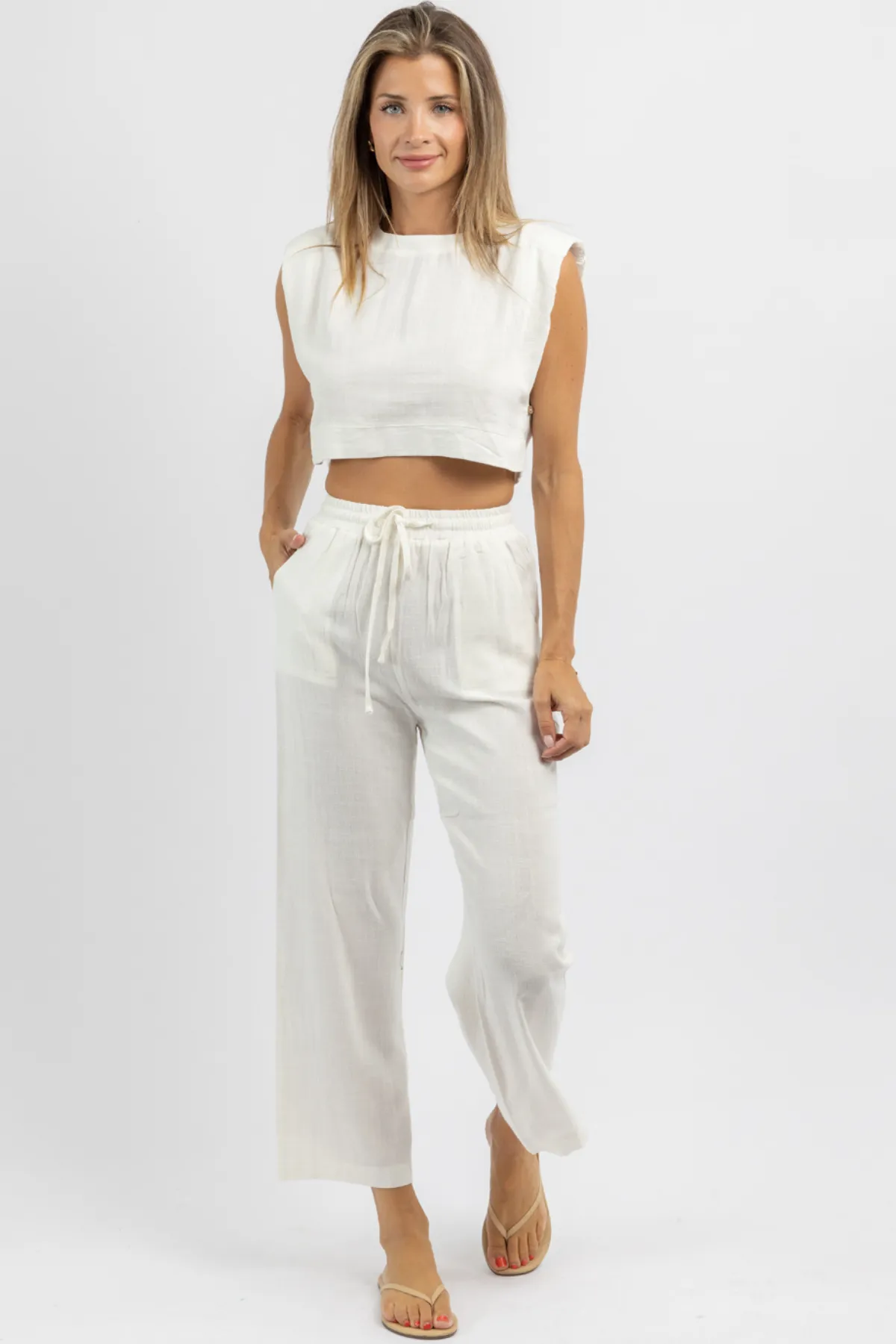 ACT NEUTRAL WHITE PANT SET