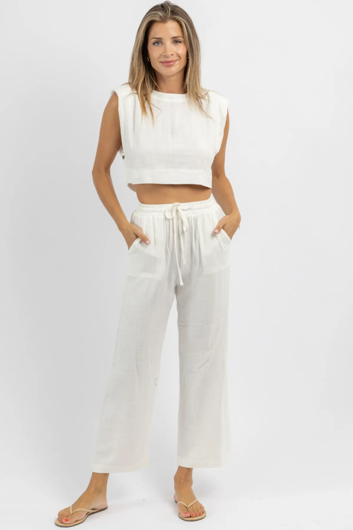 ACT NEUTRAL WHITE PANT SET