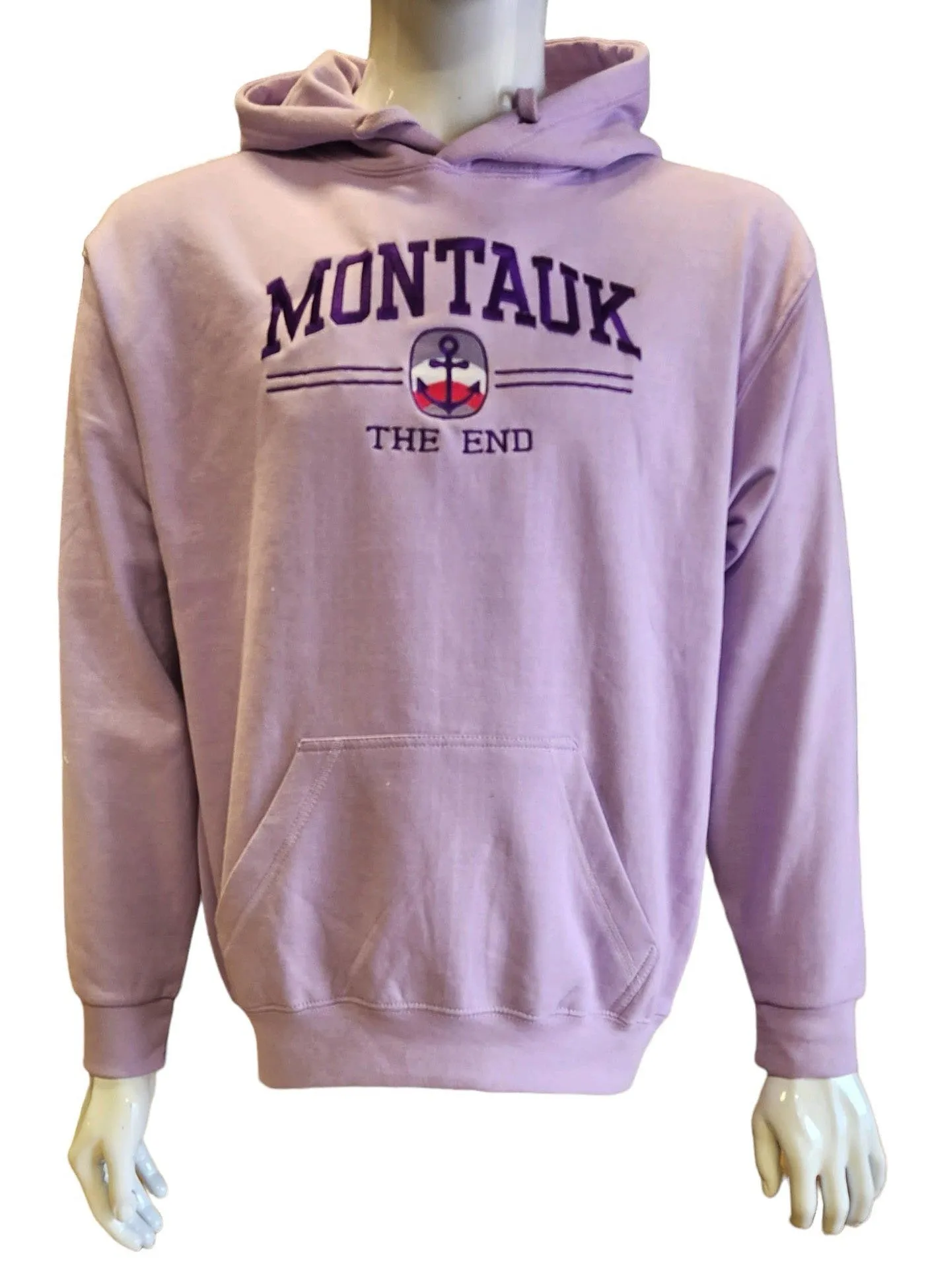 Adult Montauk The End Anchor Embroidered Pullover Hoodie