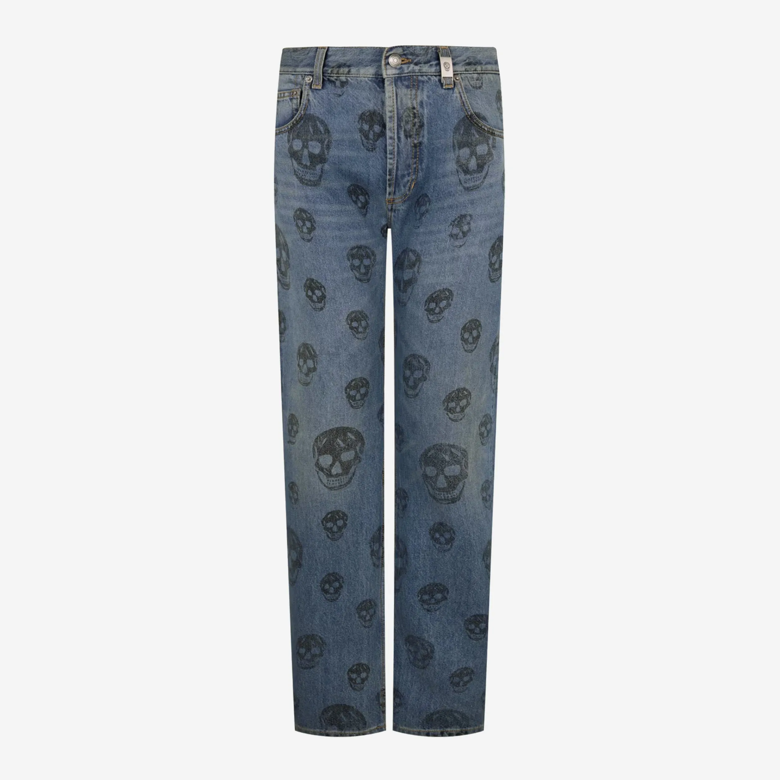 Alexander McQueen Skull Print Denim Jeans