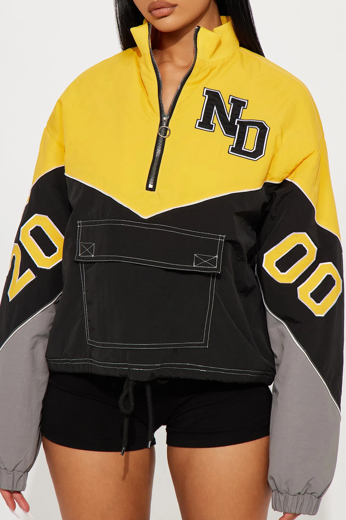 All Bets Off Bomber Jacket - Yellow/combo