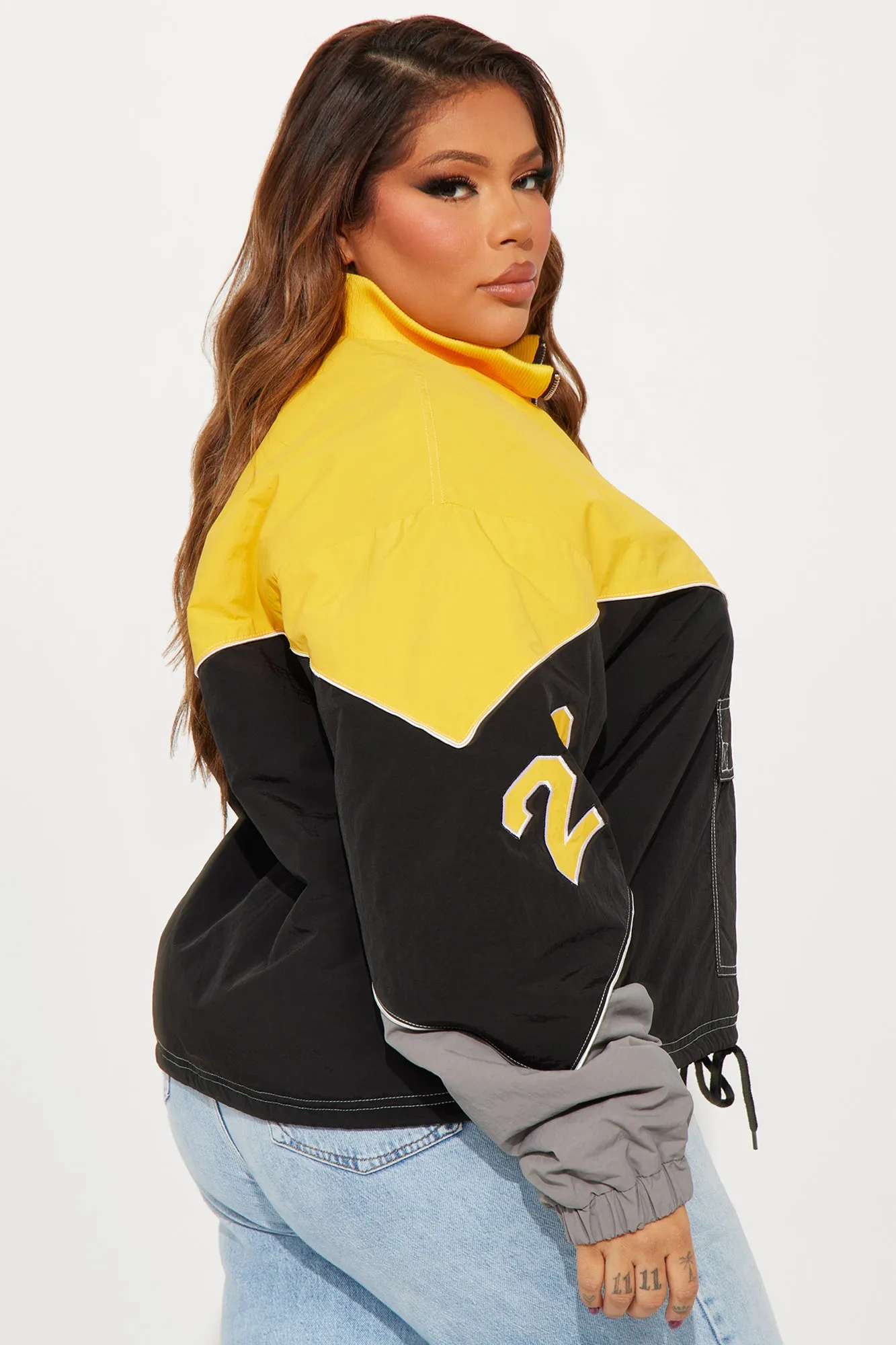 All Bets Off Bomber Jacket - Yellow/combo