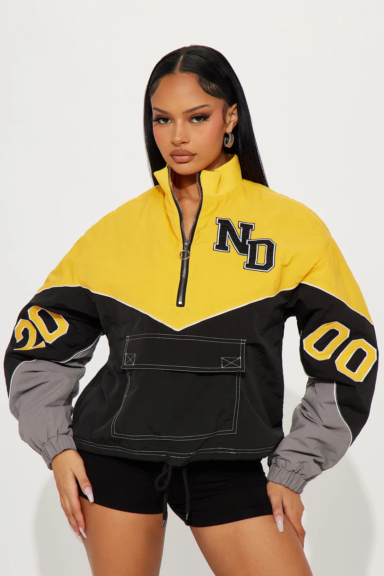 All Bets Off Bomber Jacket - Yellow/combo