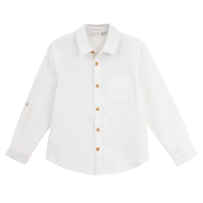 Archie L/S Button Shirt - Ivory