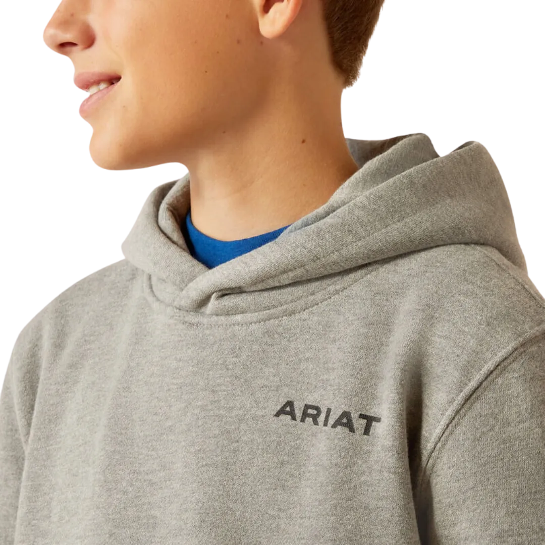 Ariat Kid's Bold Hex Grey Heather Hoodie