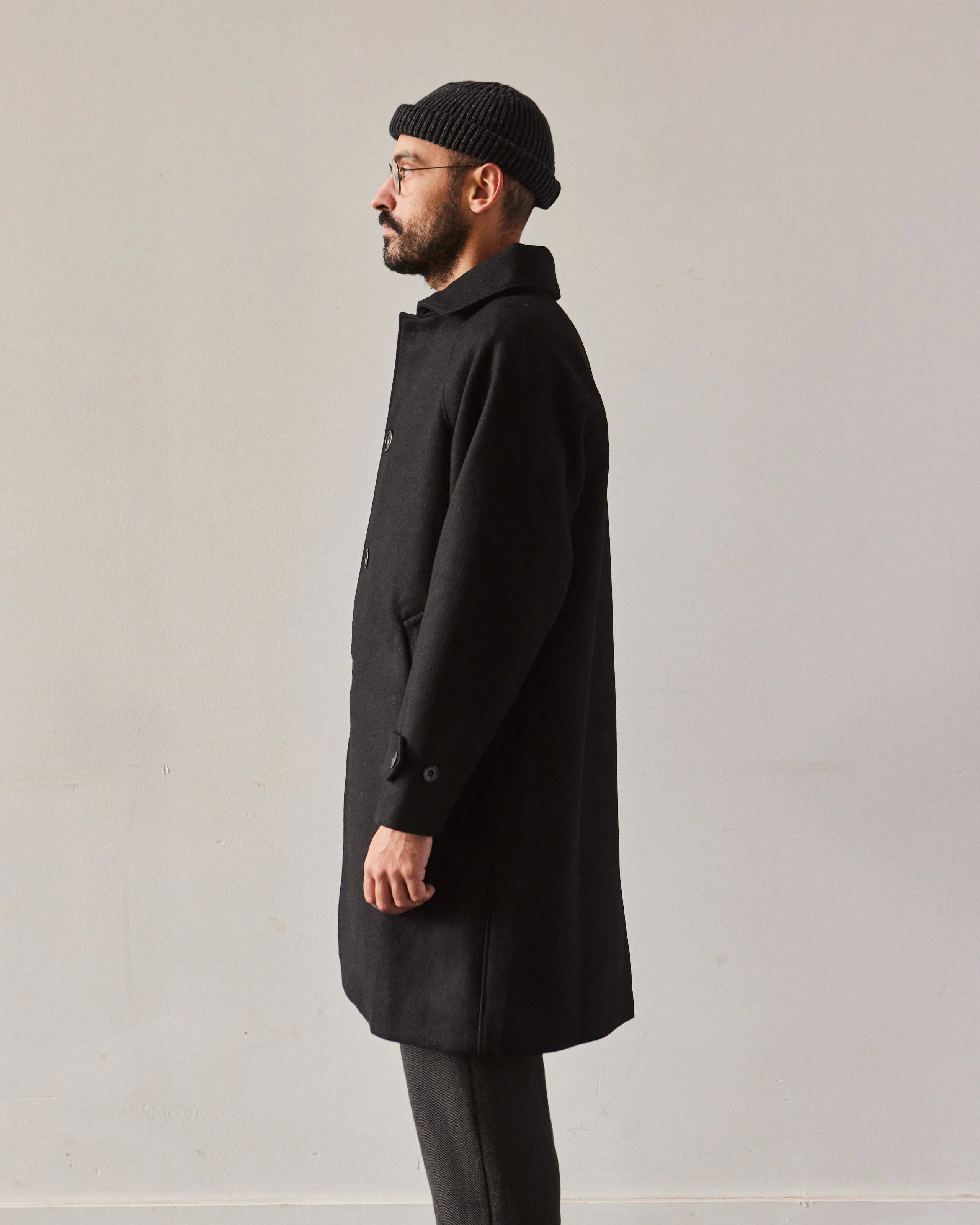 Arpenteur Melton Utile Coat, Black