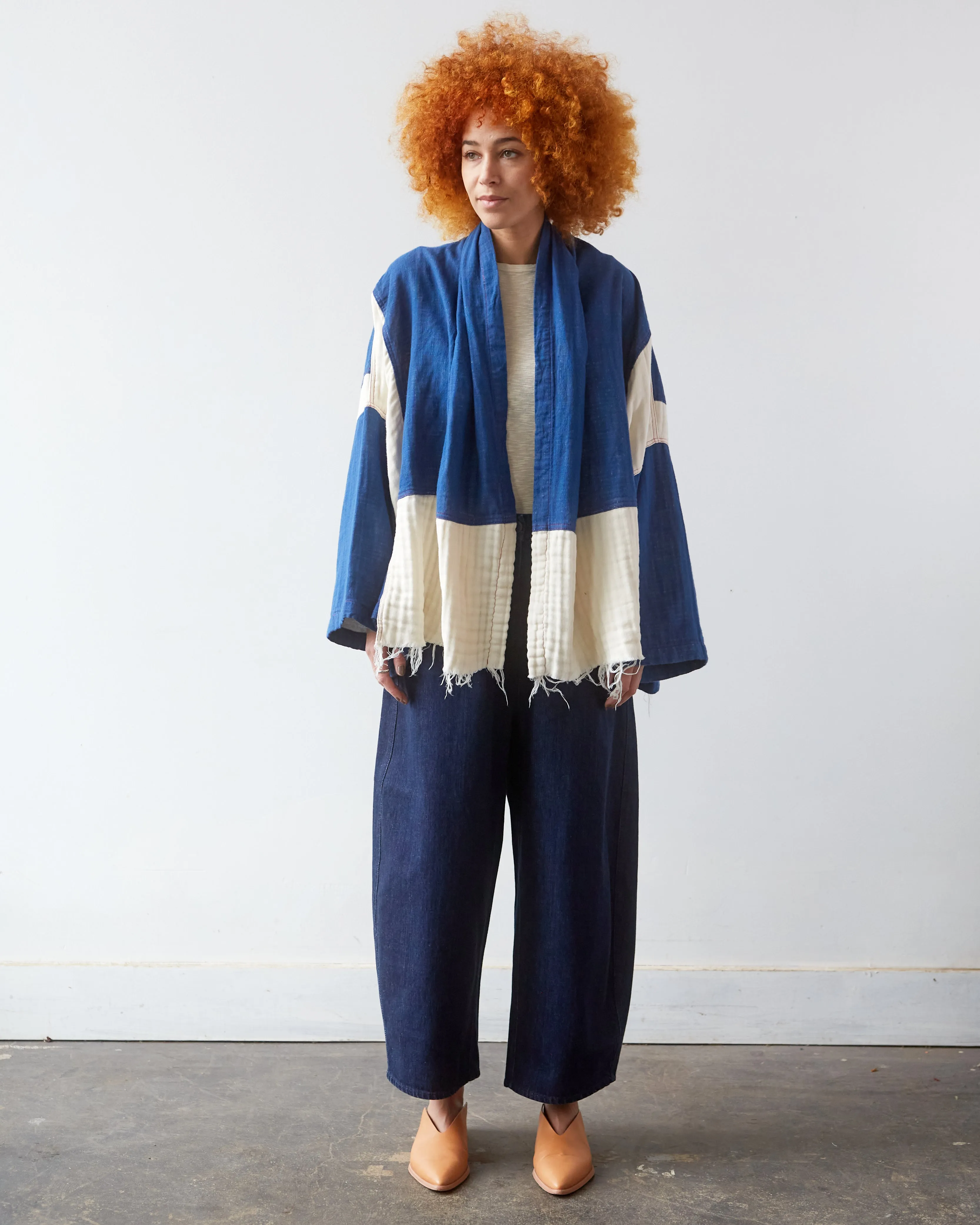 Atelier Delphine Kimono Gauze Jacket, Denim