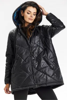 Awama Contrast Lined Quilted Jacket