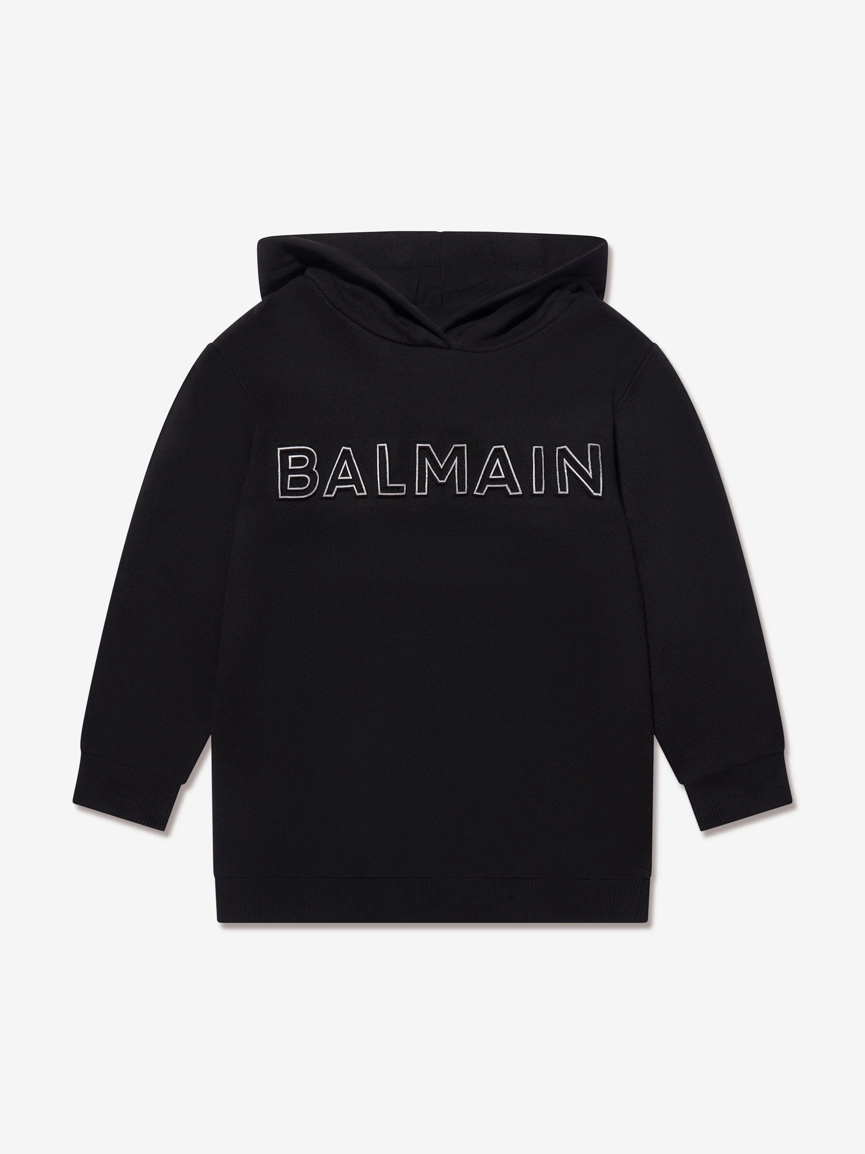 Balmain Kids Logo Hoodie in Black