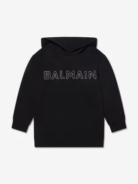 Balmain Kids Logo Hoodie in Black