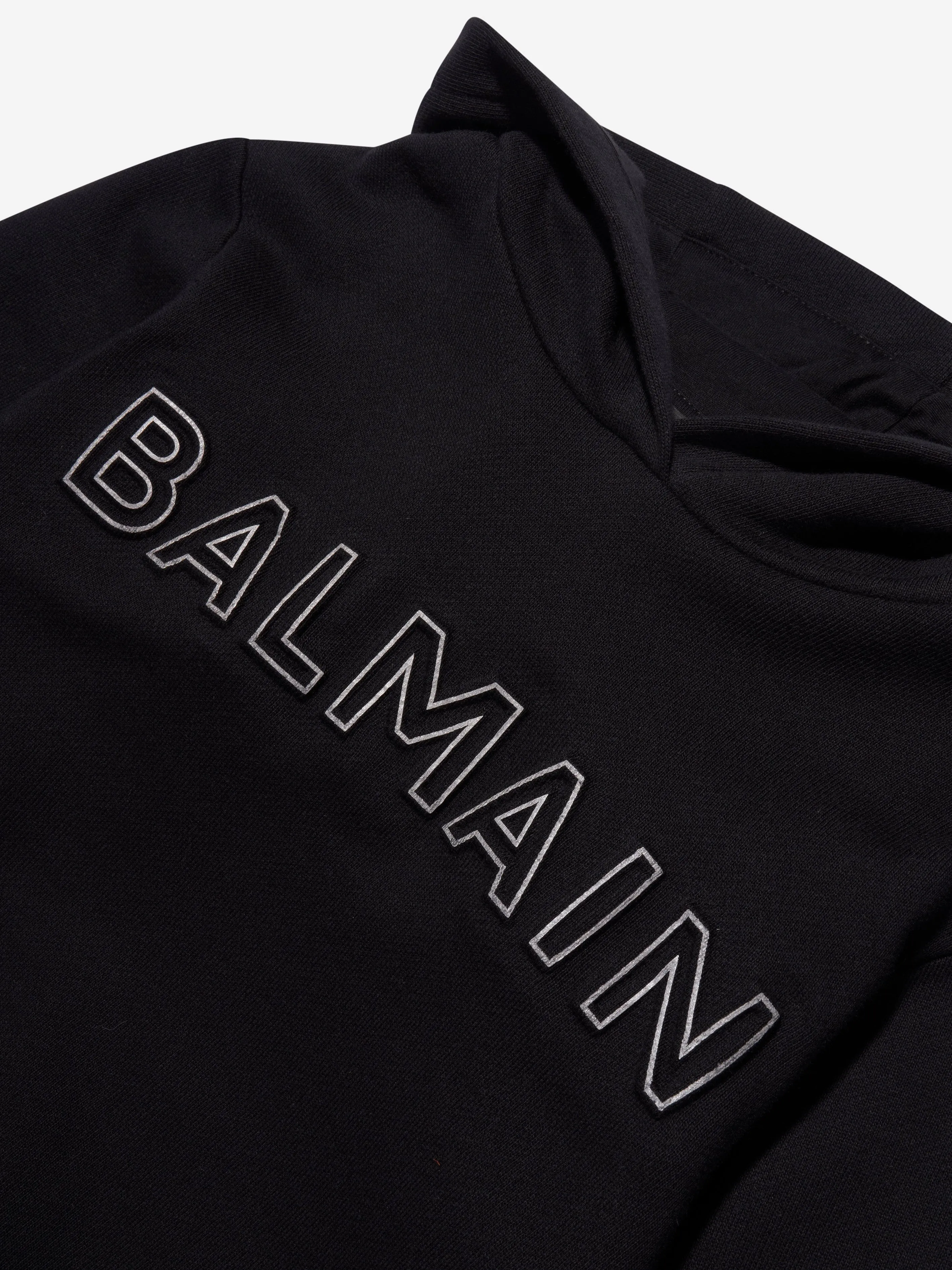 Balmain Kids Logo Hoodie in Black