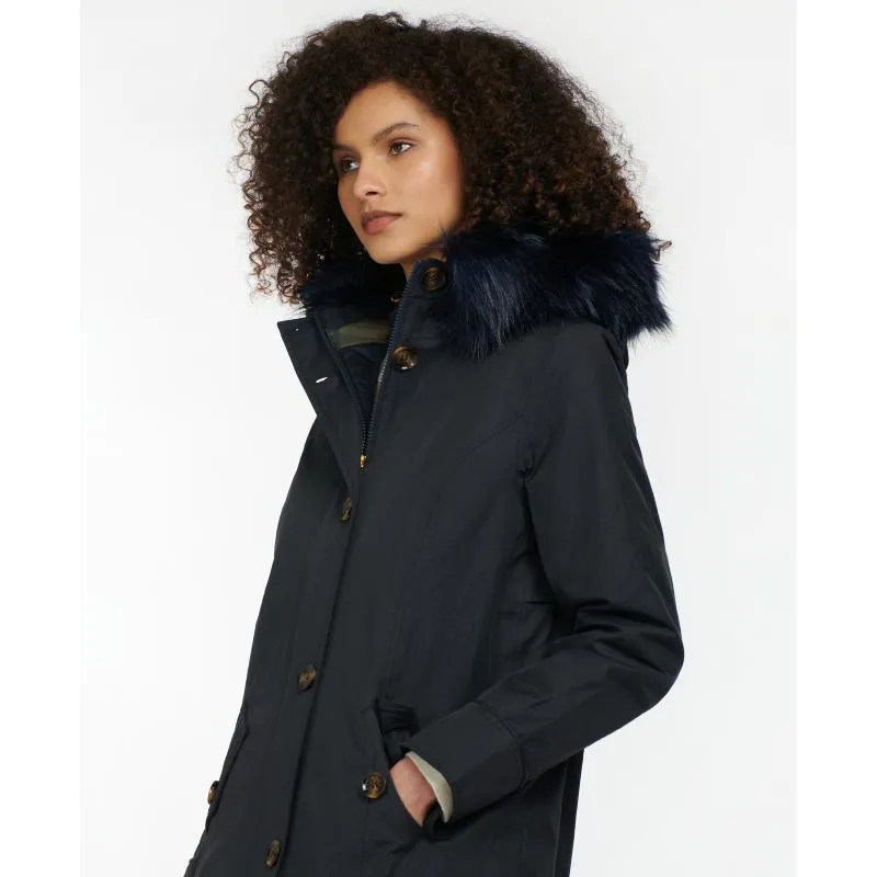 Barbour Culloden Ladies Waterproof Jacket - Dark Navy/Hawthorn Tartan