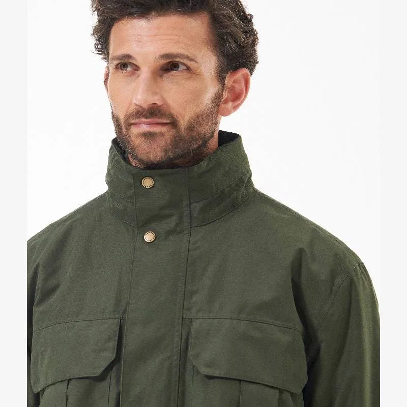 Barbour Malcolm Mens Waterproof Jacket - Dark Olive