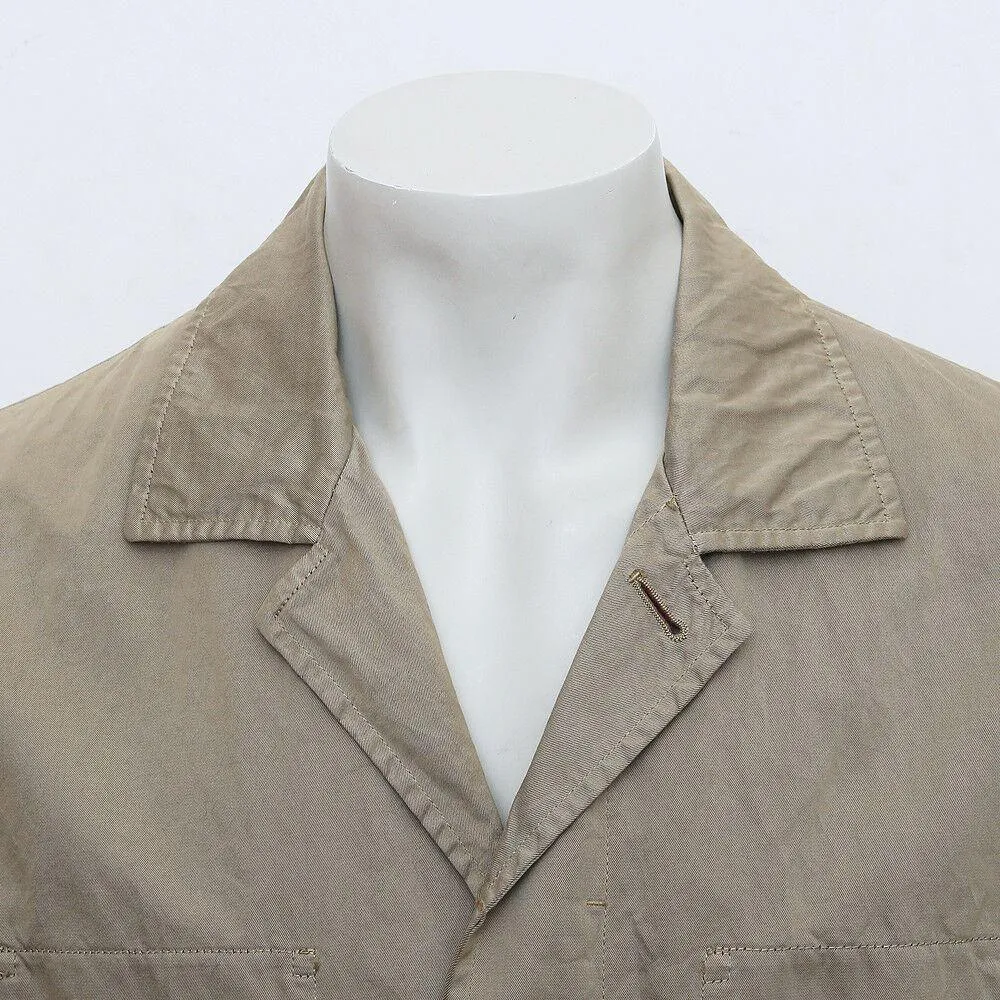 Beige Baker Style Work Chore Jacket