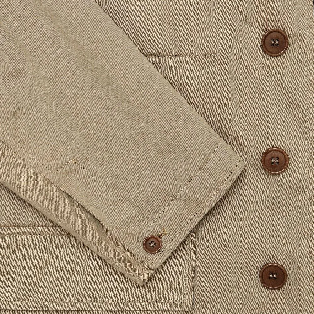 Beige Baker Style Work Chore Jacket