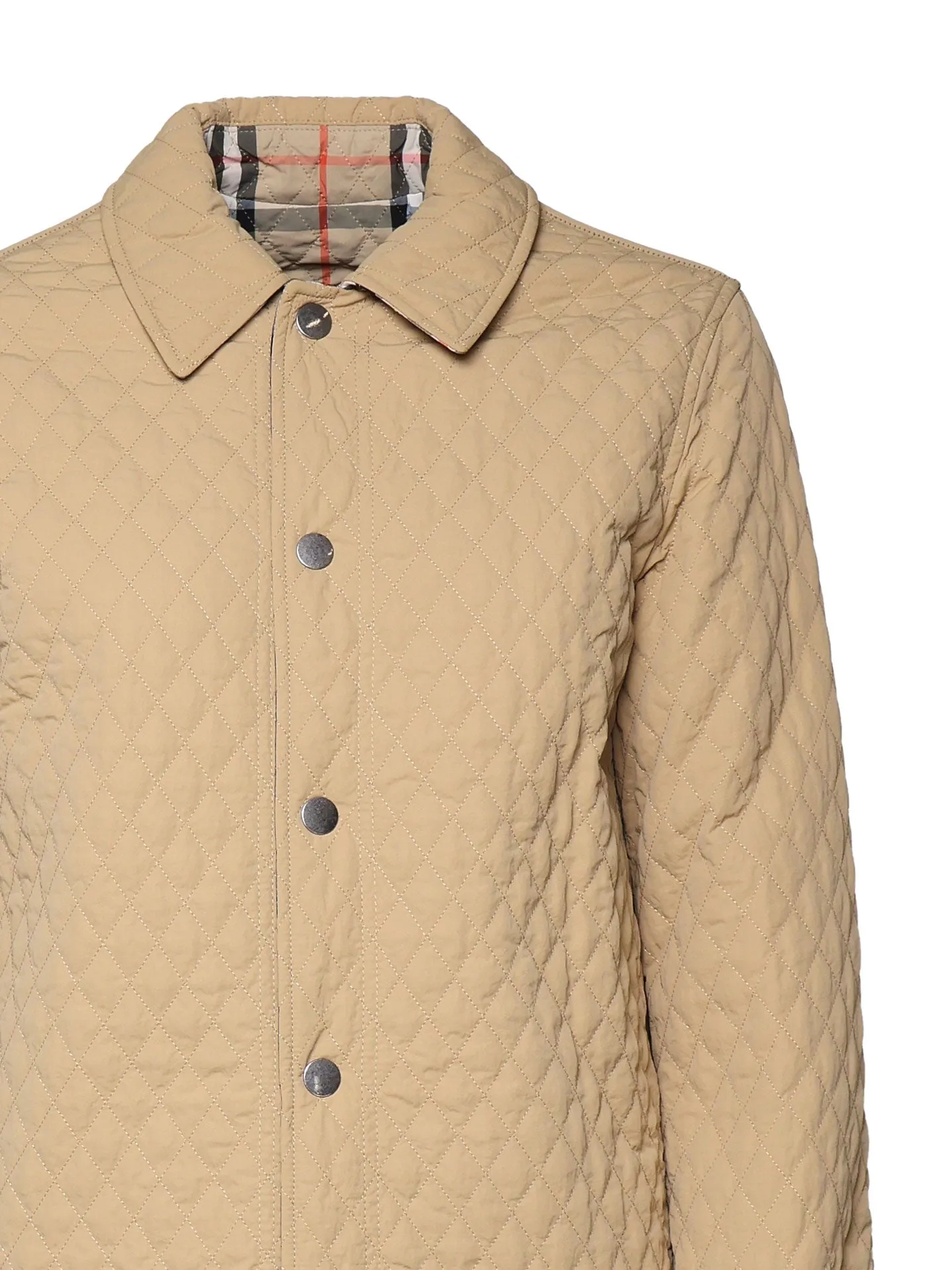 Beige Reversible Quilted Jacket