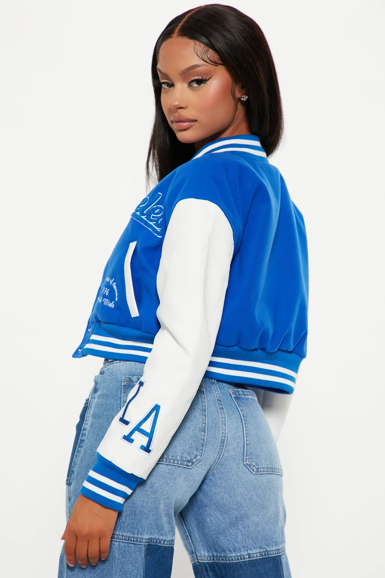 Best In The West Cropped Jacket - Royal