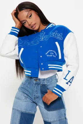 Best In The West Cropped Jacket - Royal