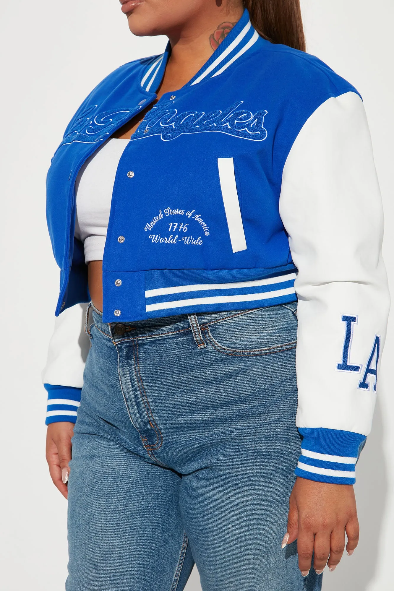 Best In The West Cropped Jacket - Royal