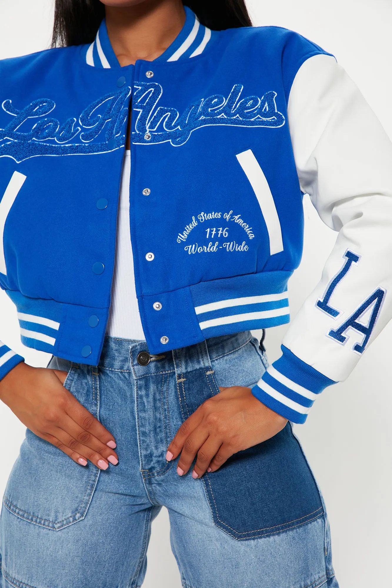 Best In The West Cropped Jacket - Royal