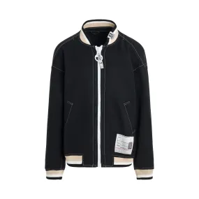 Big Zip Blouson Jacket in Black