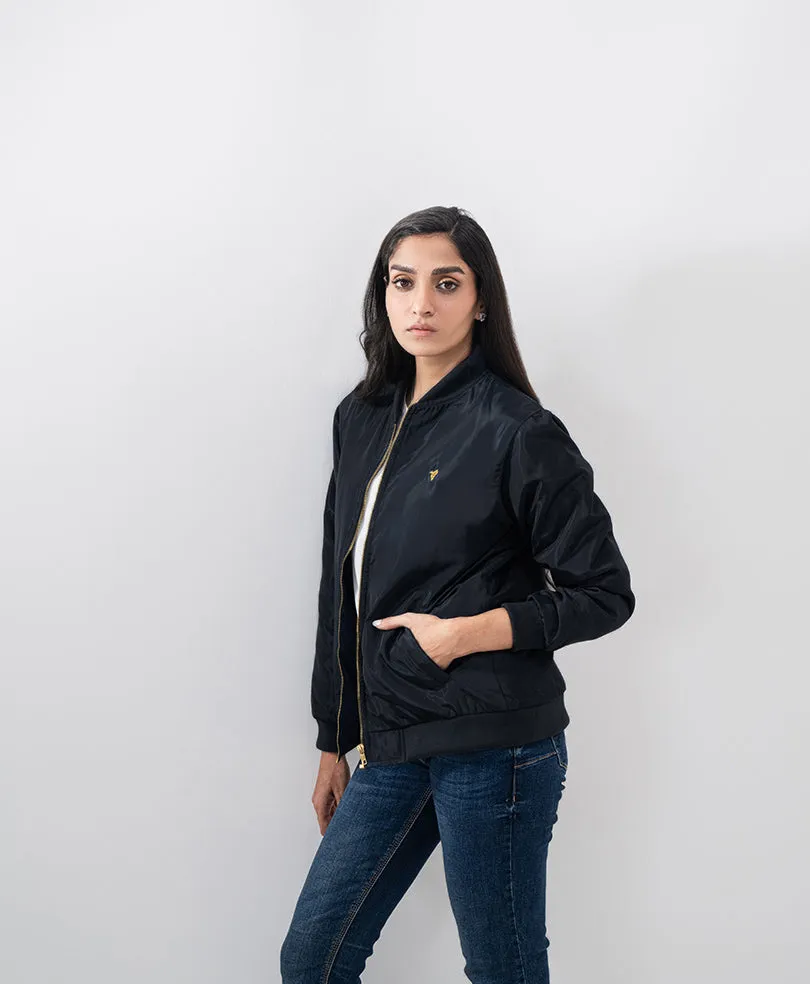 Black Bomber Jacket (Women)