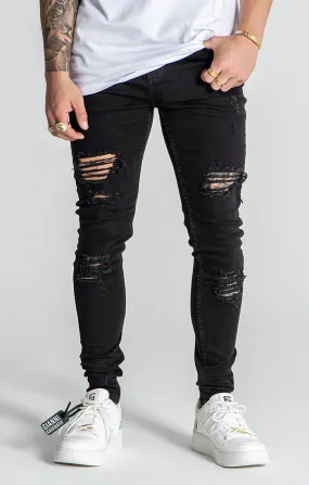 Black Core Destroyed Jeans