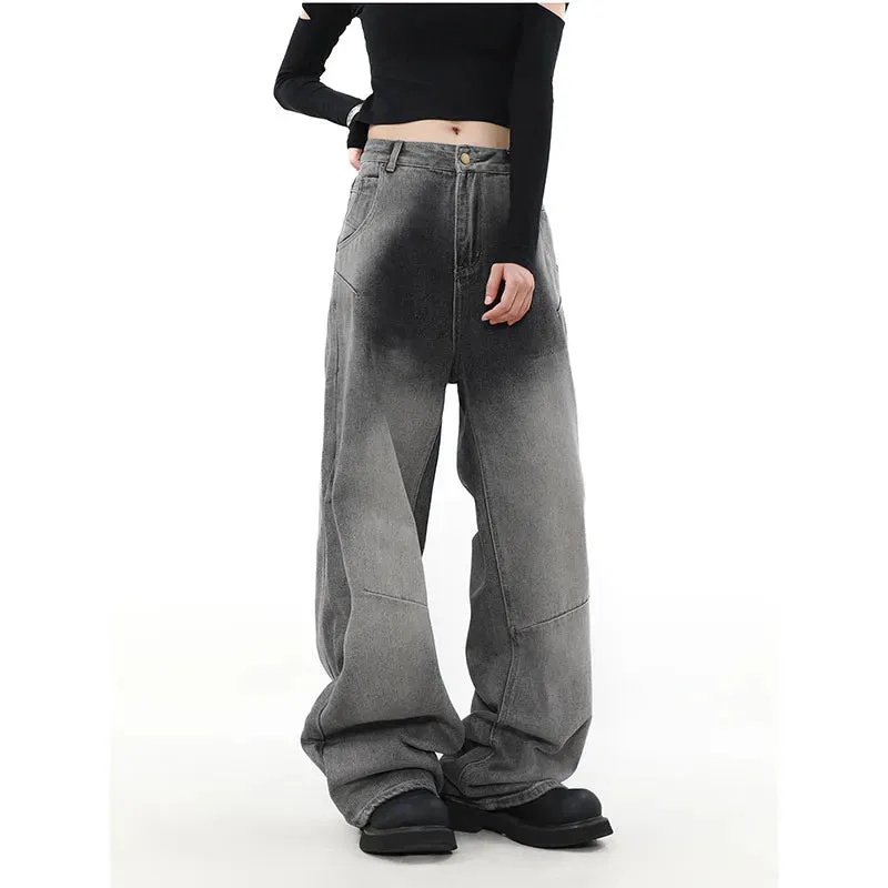 Black Harajuku Punk Baggy Denim Pants for Women