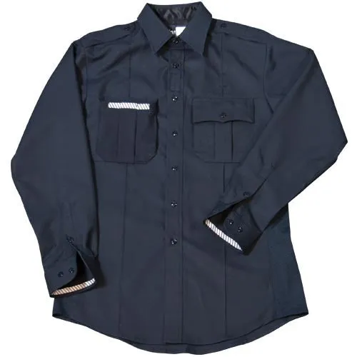 BLAUER 8670 LS POLYESTER SUPERSHIRT BLACK/MED BLUE/TAN/WHITE