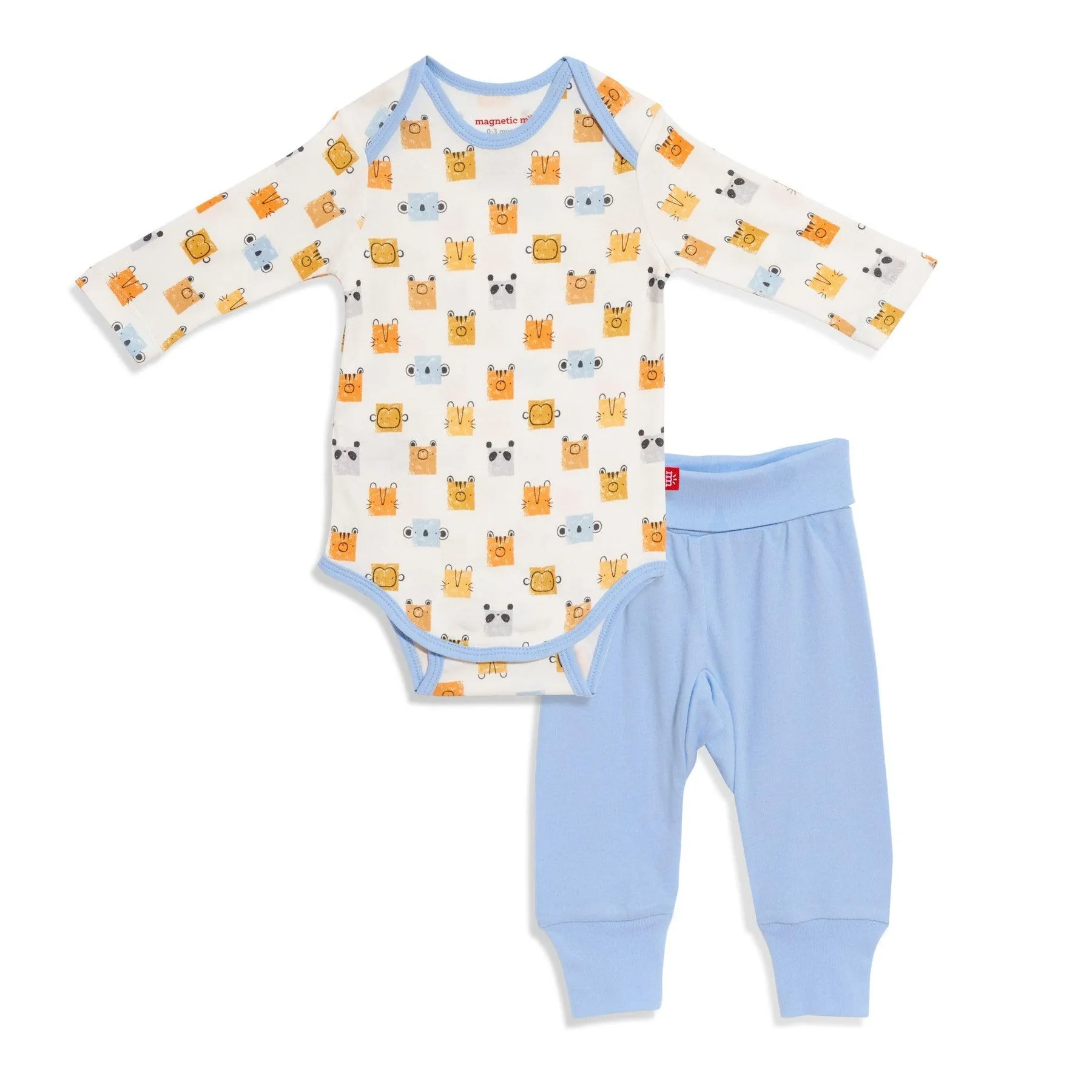 Block Heads Organic Cotton Magnetic Bodysuit & Harem Pant