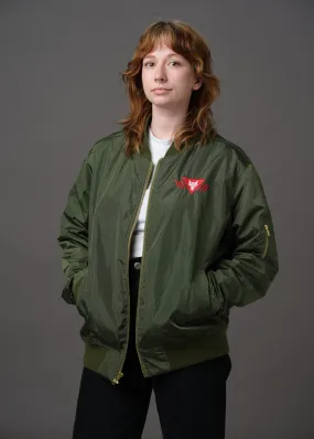 Bomber Howler Embroidered Jacket (Army Green)