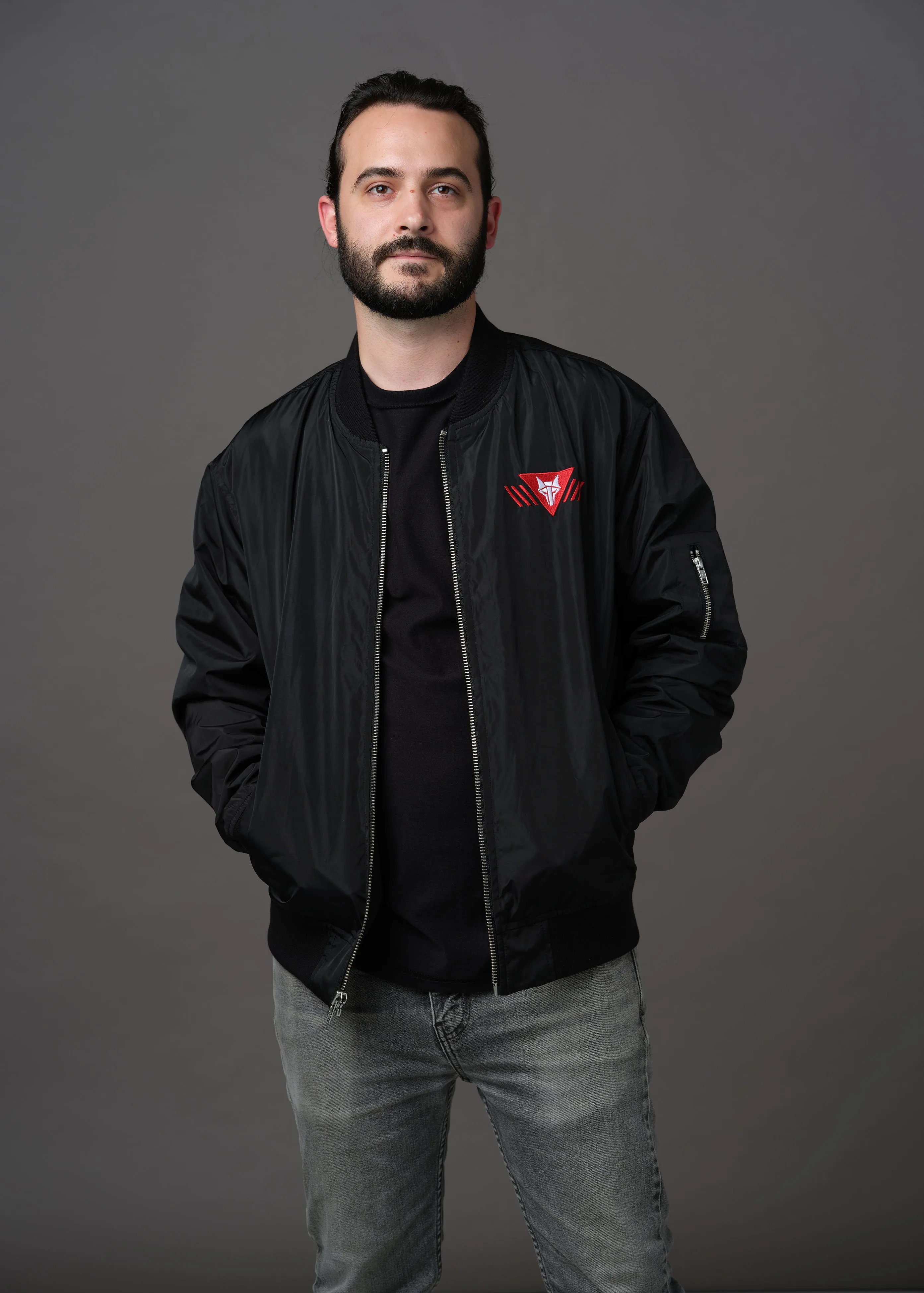 Bomber Howler Embroidered Jacket (Space Black)