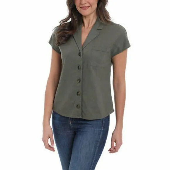 Briggs Women's Linen Blend Short Sleeve