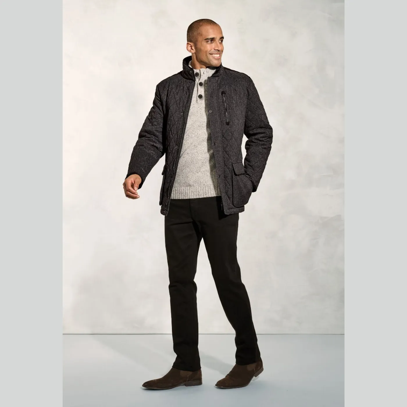 Brook Taverner "Hampson Melange" Quilted Jacket