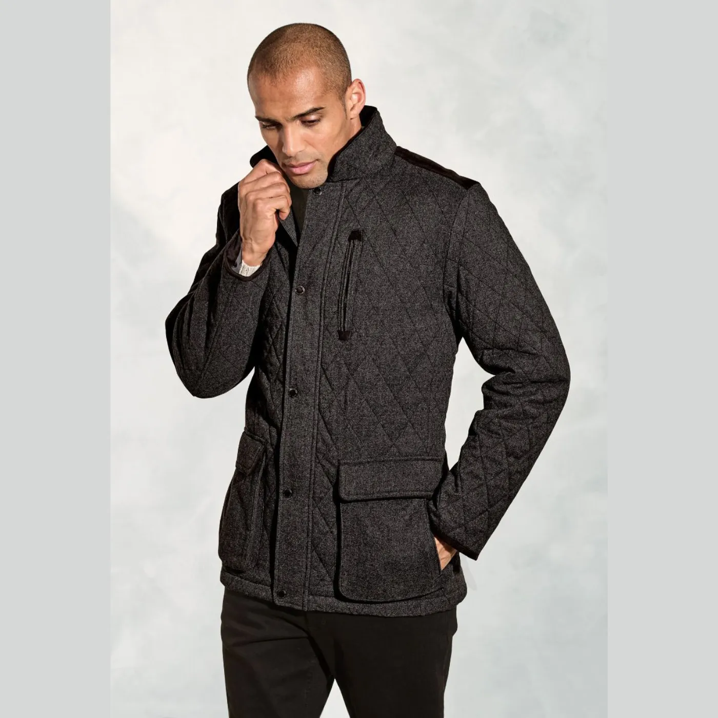 Brook Taverner "Hampson Melange" Quilted Jacket