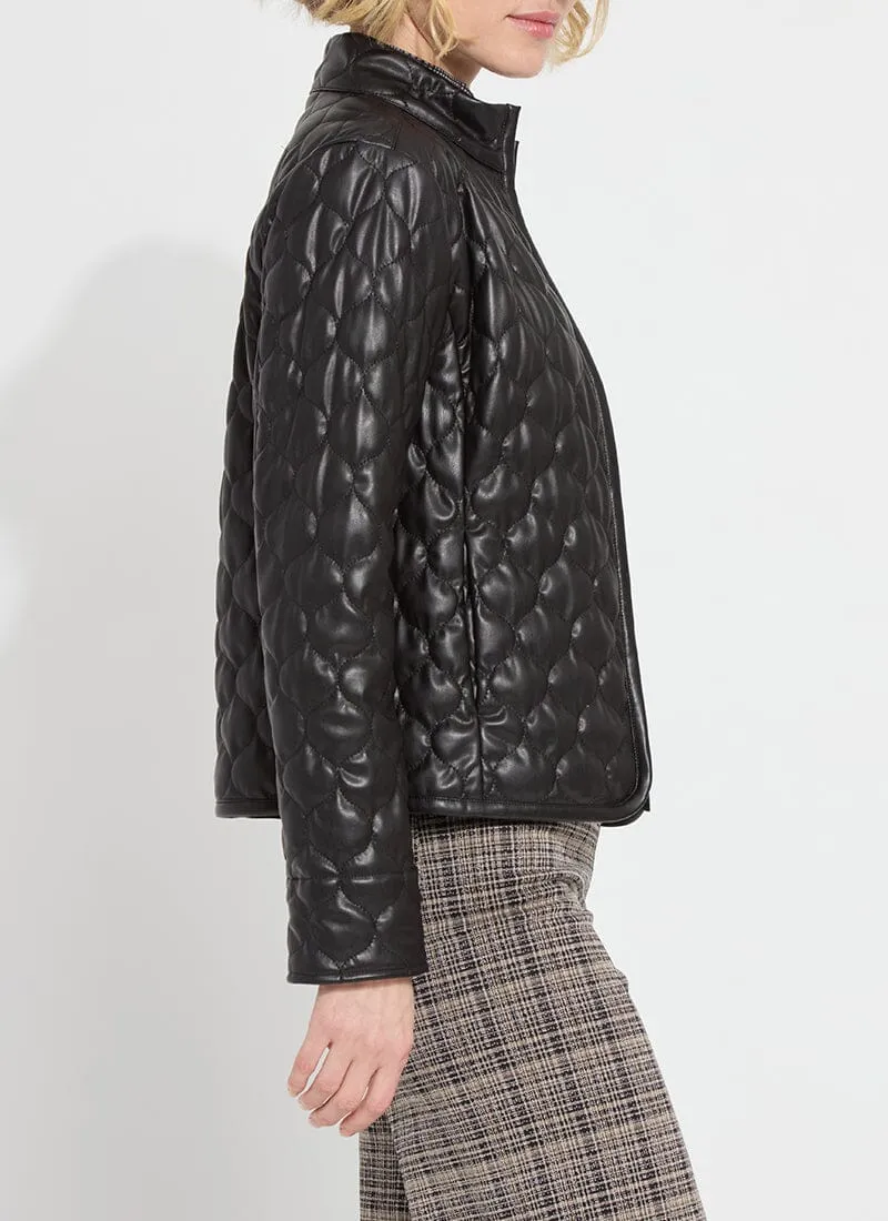 Brooklyn Quilted Vegan Leather Jacket | Black