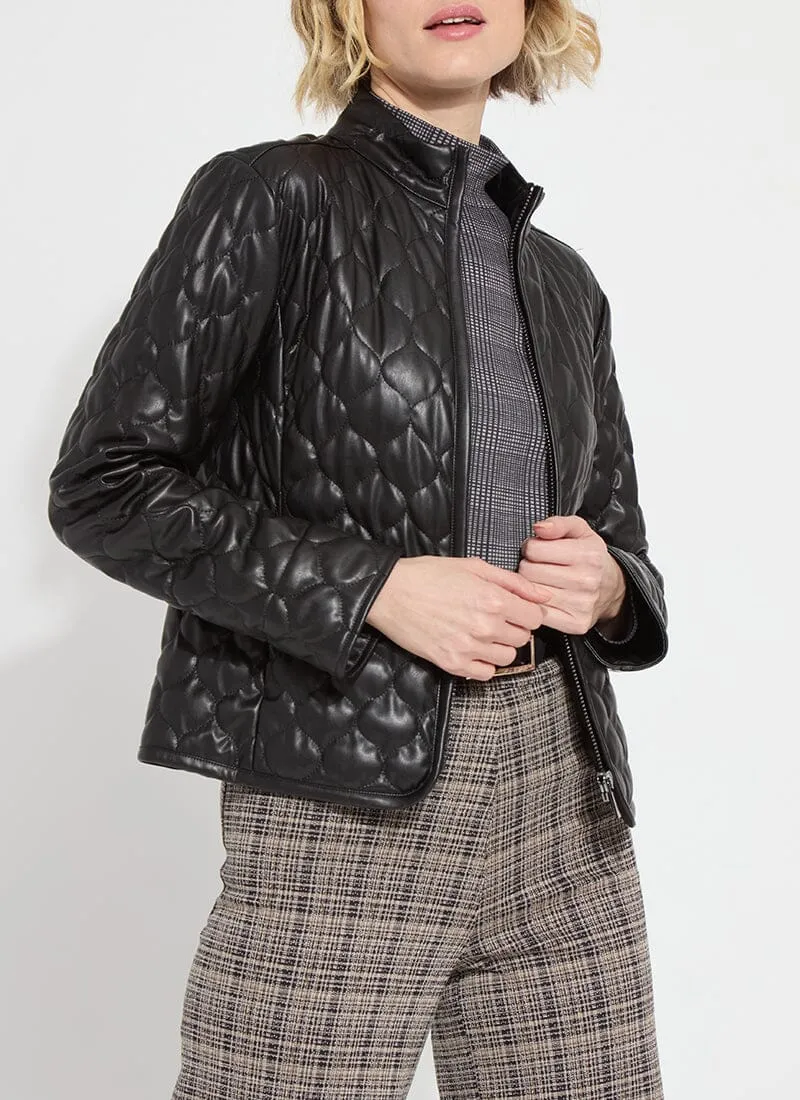 Brooklyn Quilted Vegan Leather Jacket | Black