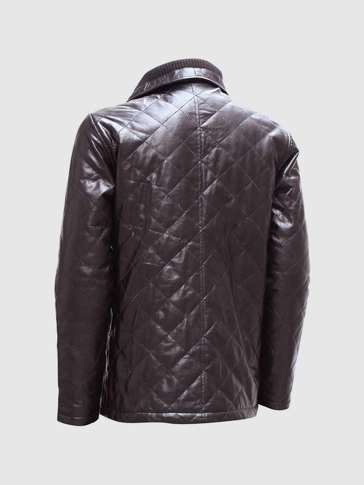 Brown Diamond Quilted Jacket