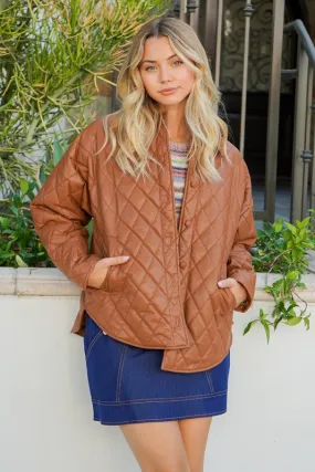 Brown Quilted Jacket