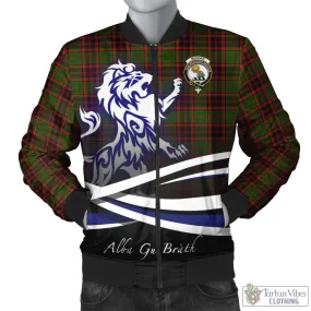 Buchan Tartan Bomber Jacket with Alba Gu Brath Regal Lion Emblem