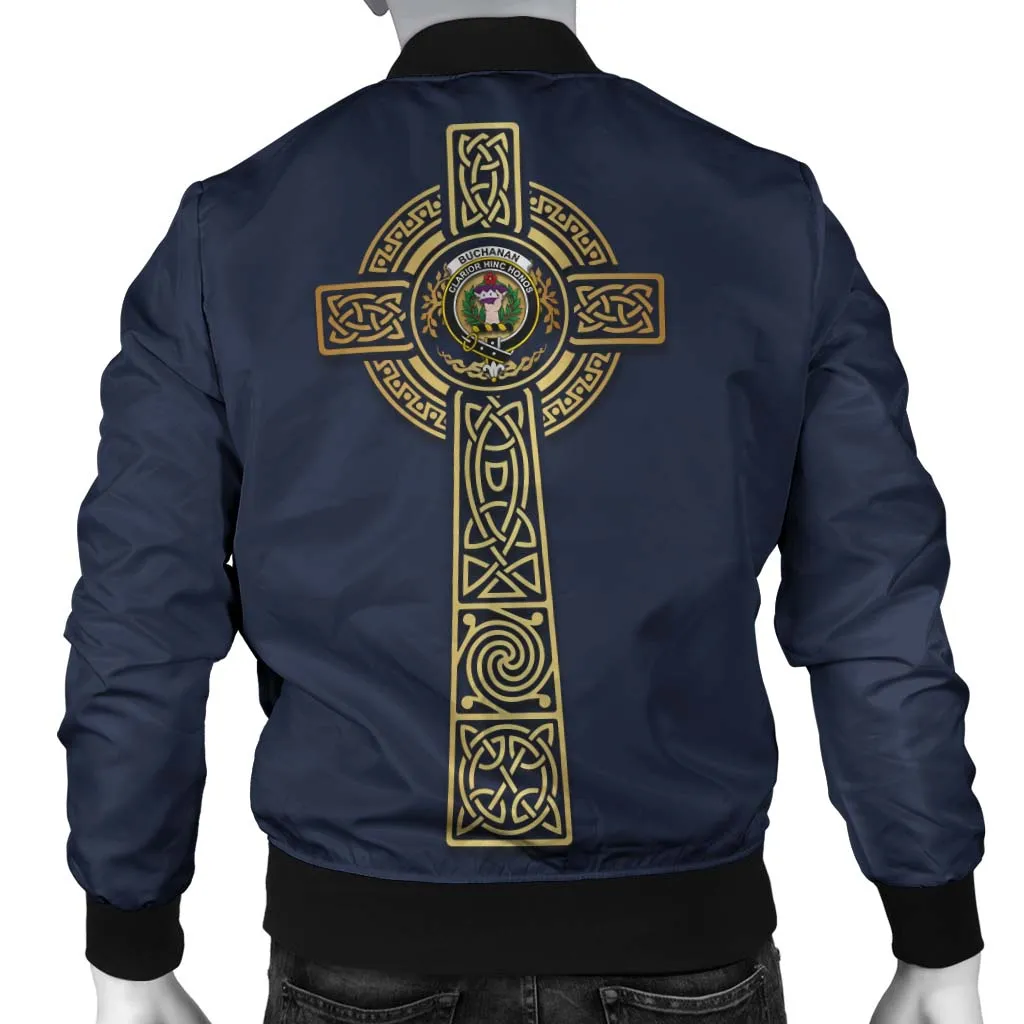 Buchanan Clan Bomber Jacket with Golden Celtic Tree Of Life