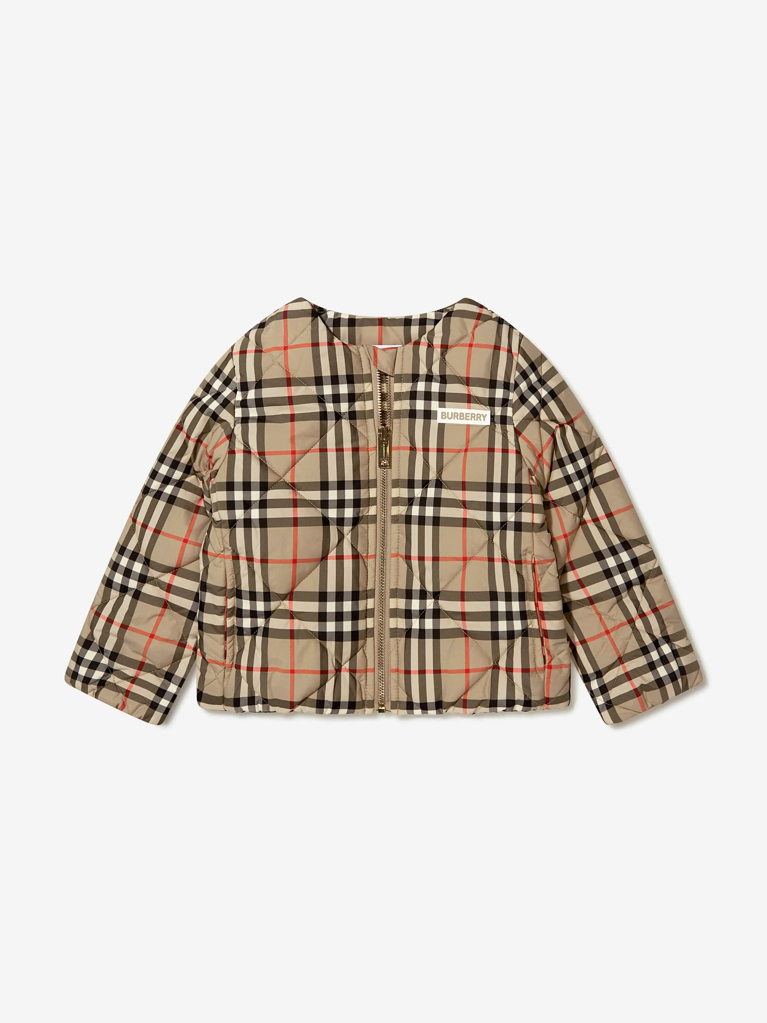 Burberry Girls Check Abigail Quilted Jacket