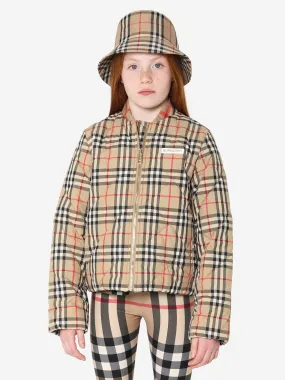 Burberry Girls Check Abigail Quilted Jacket