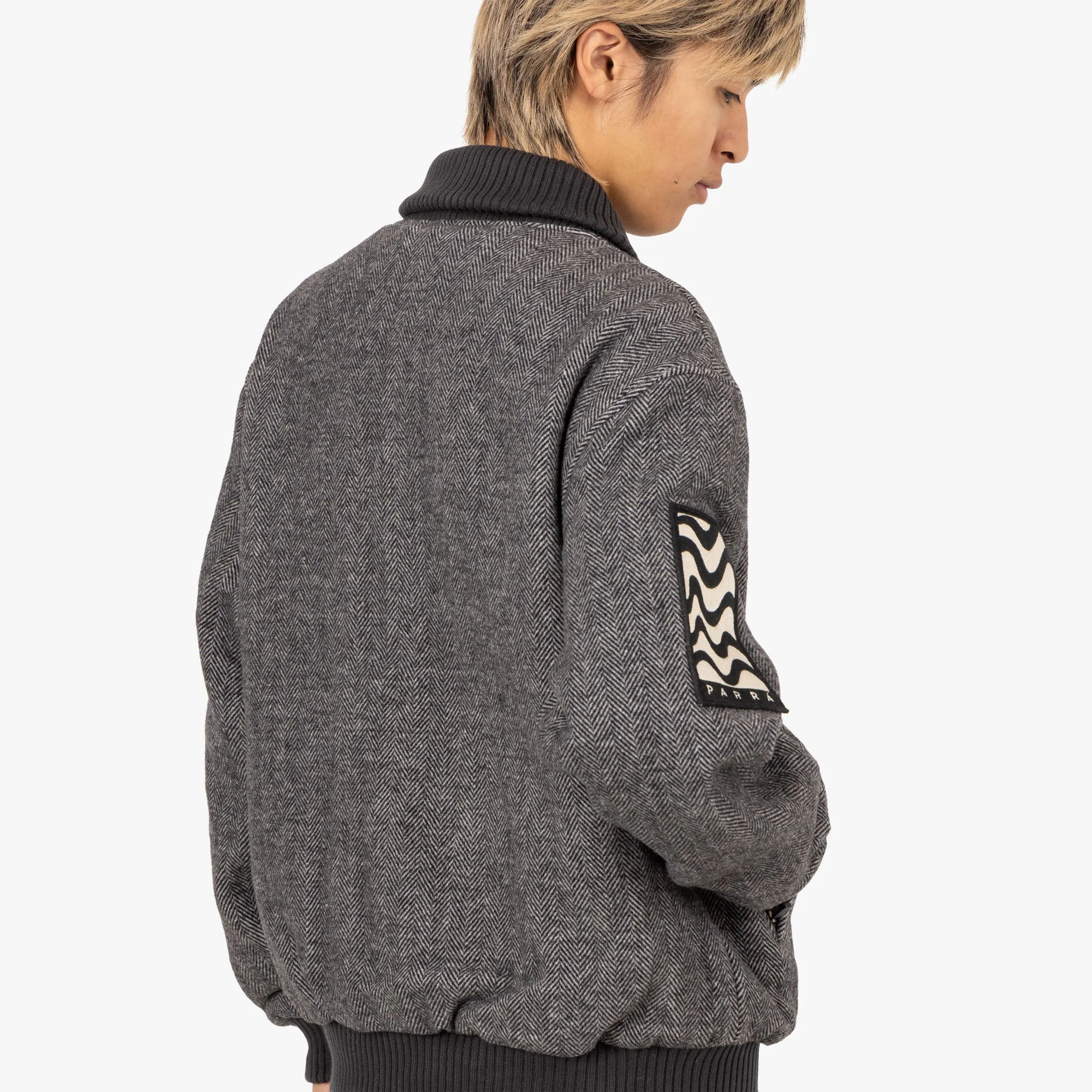 by Parra Rounded PAR Varsity Jacket / Dark Grey