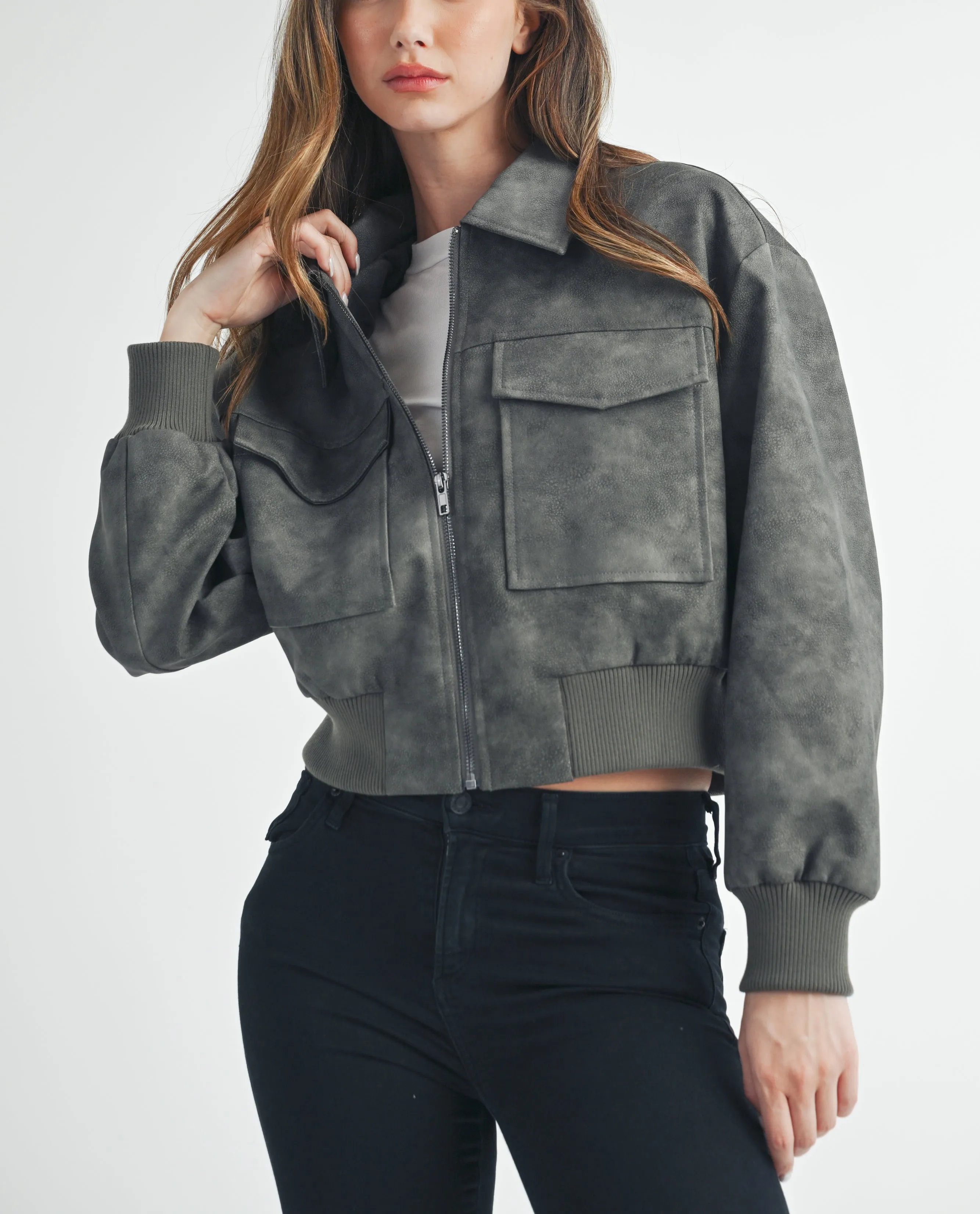 Charcoal Bomber Jacket