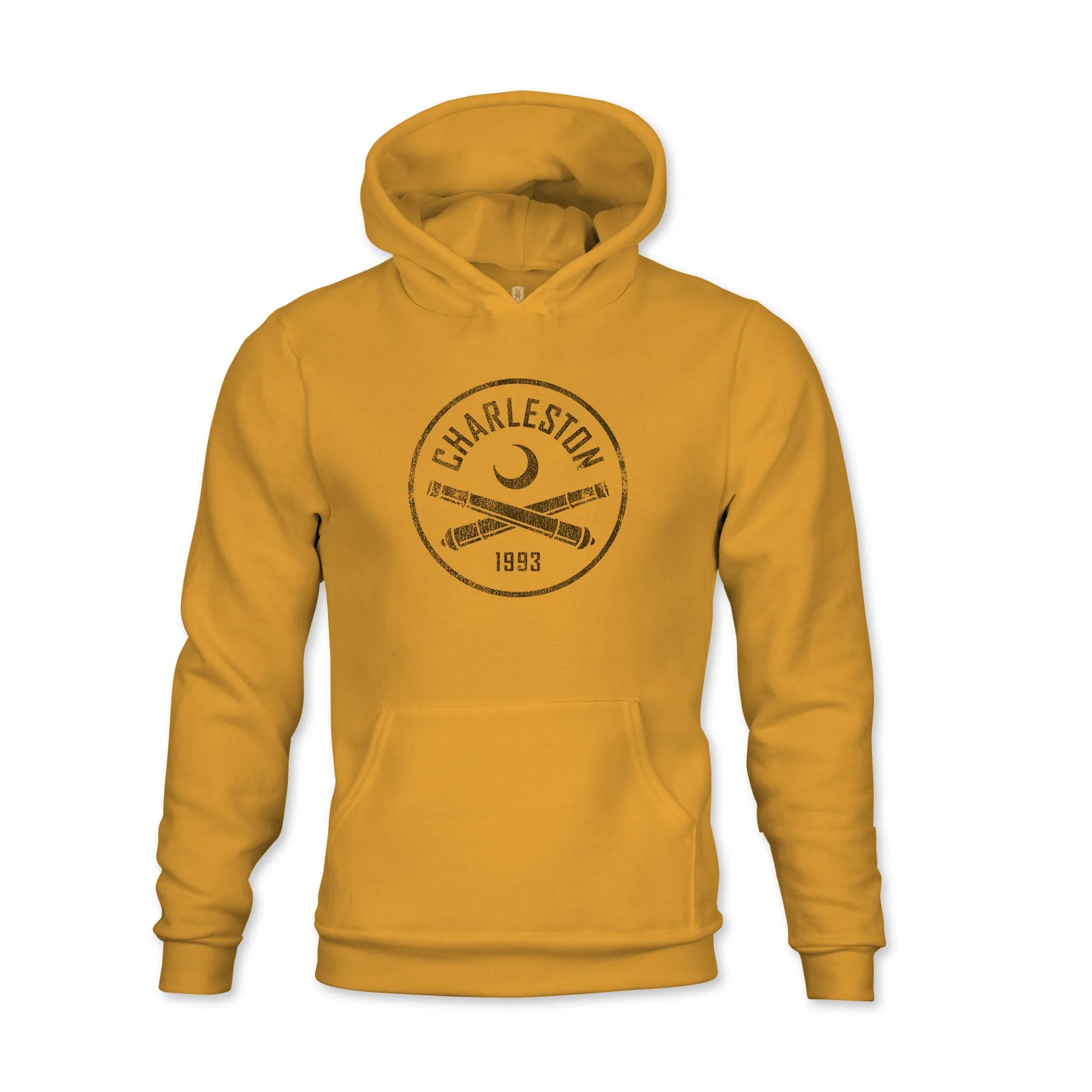 Charleston Battery Mono Badge Youth Fleece Pullover Hoodie - Gold